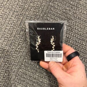 BaubleBar Crystal Gold Ear Crawlers